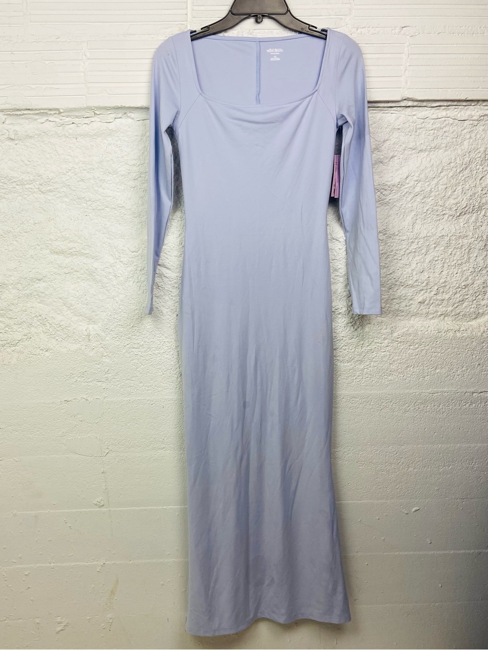 NWT wild fable butterbliss Light blue Square Neck Long Sleeve Maxi Dress XL XS